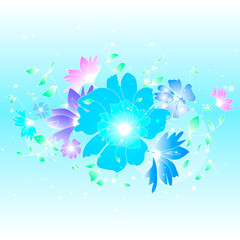 Fototapeta na wymiar Floral illustration background