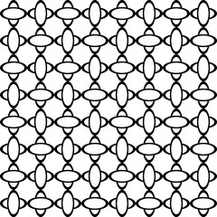 Pattern with black and white decorations
