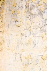 Fotobehang Verweerde muur gele gips muur textuur achtergrond