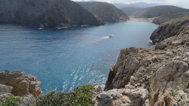 Stunning coastline, Sardinia. / Panorama of Costa Verde, South Sardinia, Cala Domestica.