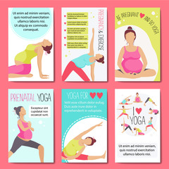 Banners for advertising pregnant yoga.