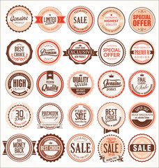 Retro vintage badges and labels collection