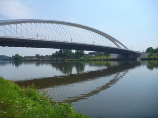 new bridge in prague troja in czech republic