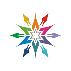 Logo abstract star symbol vector