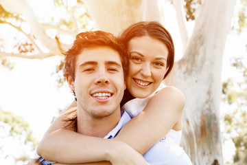 Young couple in the park