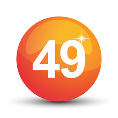 number 3d circle orange