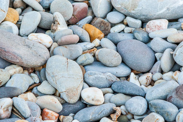 Pebbles Background and Texture, beach from Kho Lanta, Thailand.