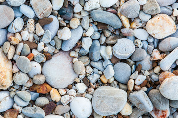 Pebbles Background and Texture, beach from Kho Lanta, Thailand.