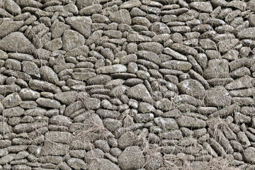 Old gray stone wall background