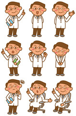 医者のいろいろな表情セット