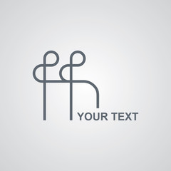 ff initial letter logotype company logo theme