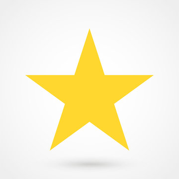 Big Gold Star icon isolated