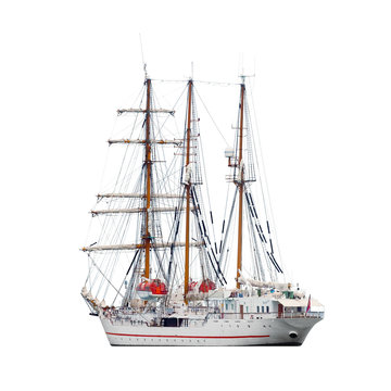 Barquentine isolated on white