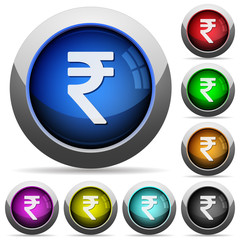 Indian Rupee sign button set
