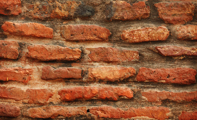Red brickwork close-up