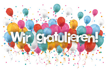 Wir Gratulieren Luftballons