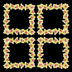 Beautiful flower pattern from a yellow orchid 