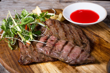Fried beef steak