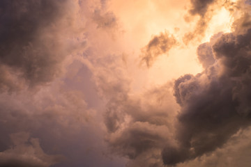 Obraz premium Sky cloud gold with blue wonderful