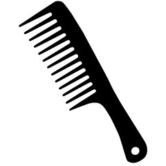 barber comb black vector illustration