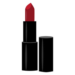 Obraz premium style vine black opened lipstick vector illustration
