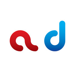 ad logo initial blue and red 