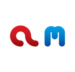am logo initial blue and red 