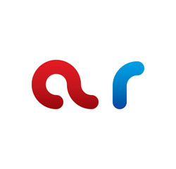 ar logo initial blue and red 