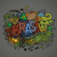 Brasil Summer Vector hand lettering
