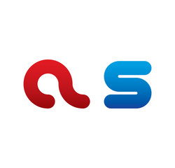 as logo initial blue and red 