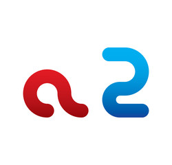a2 logo initial blue and red 