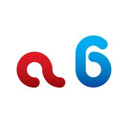 a6 logo initial blue and red 