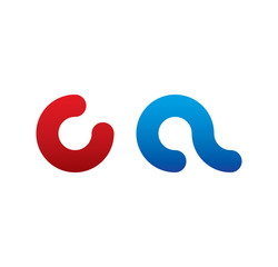 ca logo initial blue and red