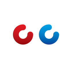 cc logo initial blue and red