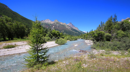 Fototapeta na wymiar Vallée de la Guisane / Serre Chevalier (Hautes-Alpes - France)