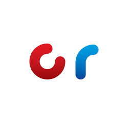 cr logo initial blue and red