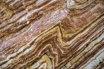 Stunningly beautiful original stone walls of the gorge Panta Vre