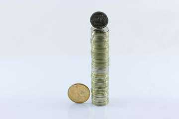 one dollar and sixty-six rubles, the ruble against the dollar, w