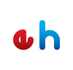 eh logo initial blue and red