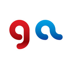 ga logo initial blue and red