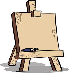 easel and brush