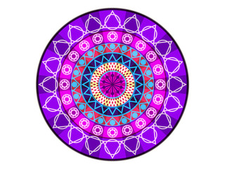 Mandala. Geometric pattern in Buddhist and Hindu style. Vector illustration.