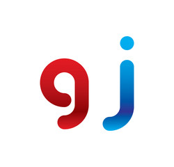 gj logo initial blue and red
