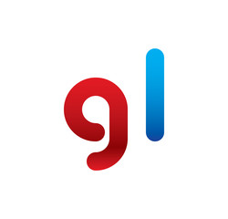 gl logo initial blue and red