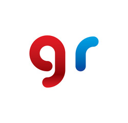 gr logo initial blue and red