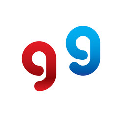 g9 logo initial blue and red