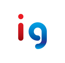 ig logo initial blue and red