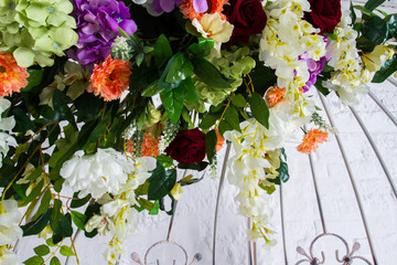 Floral decoration in the interior