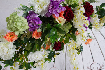 Floral decoration in the interior