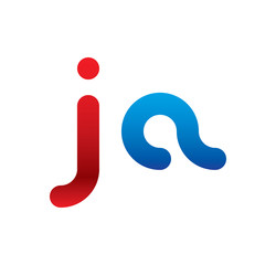 ja logo initial blue and red 